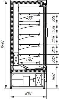 Горки "Олимпия" (встройка) -22 -18 высота 1955 мм