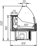 Витрины "Аркадия Люкс-М" -18-15 без подтоварника