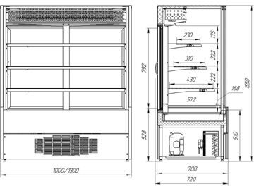Схема Витрины кондитерской Куб (статика)