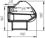 Витрины "Эллада-СНП" -5+5 с подтоварником